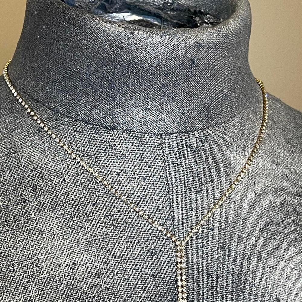 necklace gold rhinestone set in gold tone bling jewelry for wedding formal